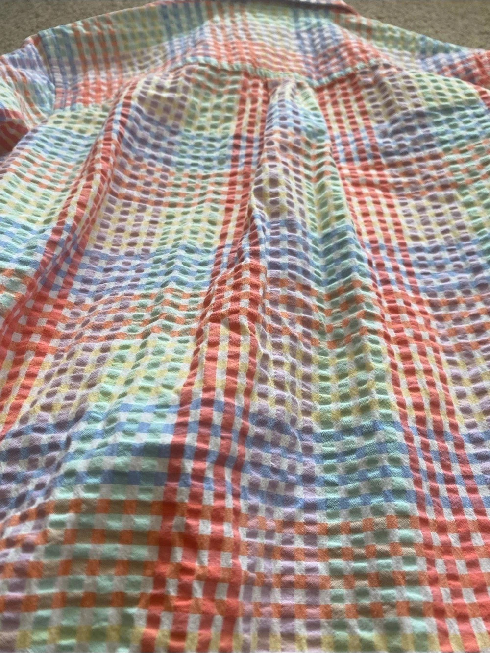 L.L.Bean Plaid Cotton Button Down XL PET Like New - Picture 9 of 10